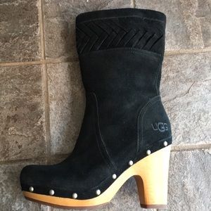 Like New UGG black lamb boots